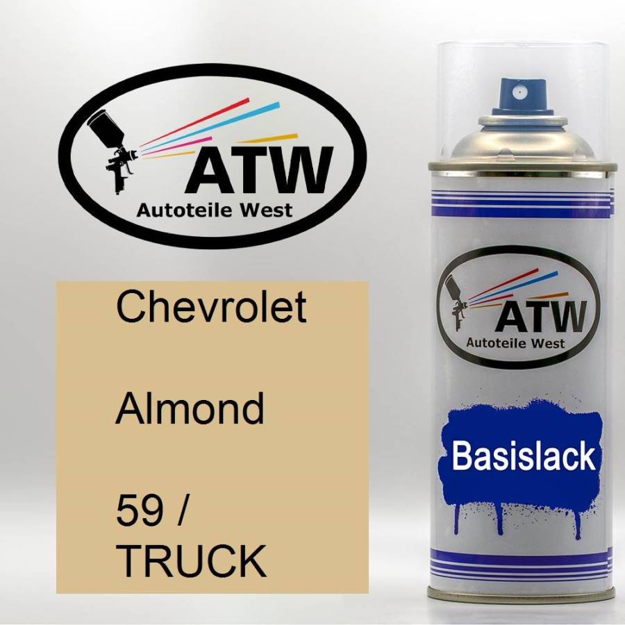 Chevrolet, Almond, 59 / TRUCK: 400ml Sprühdose, von ATW Autoteile West.